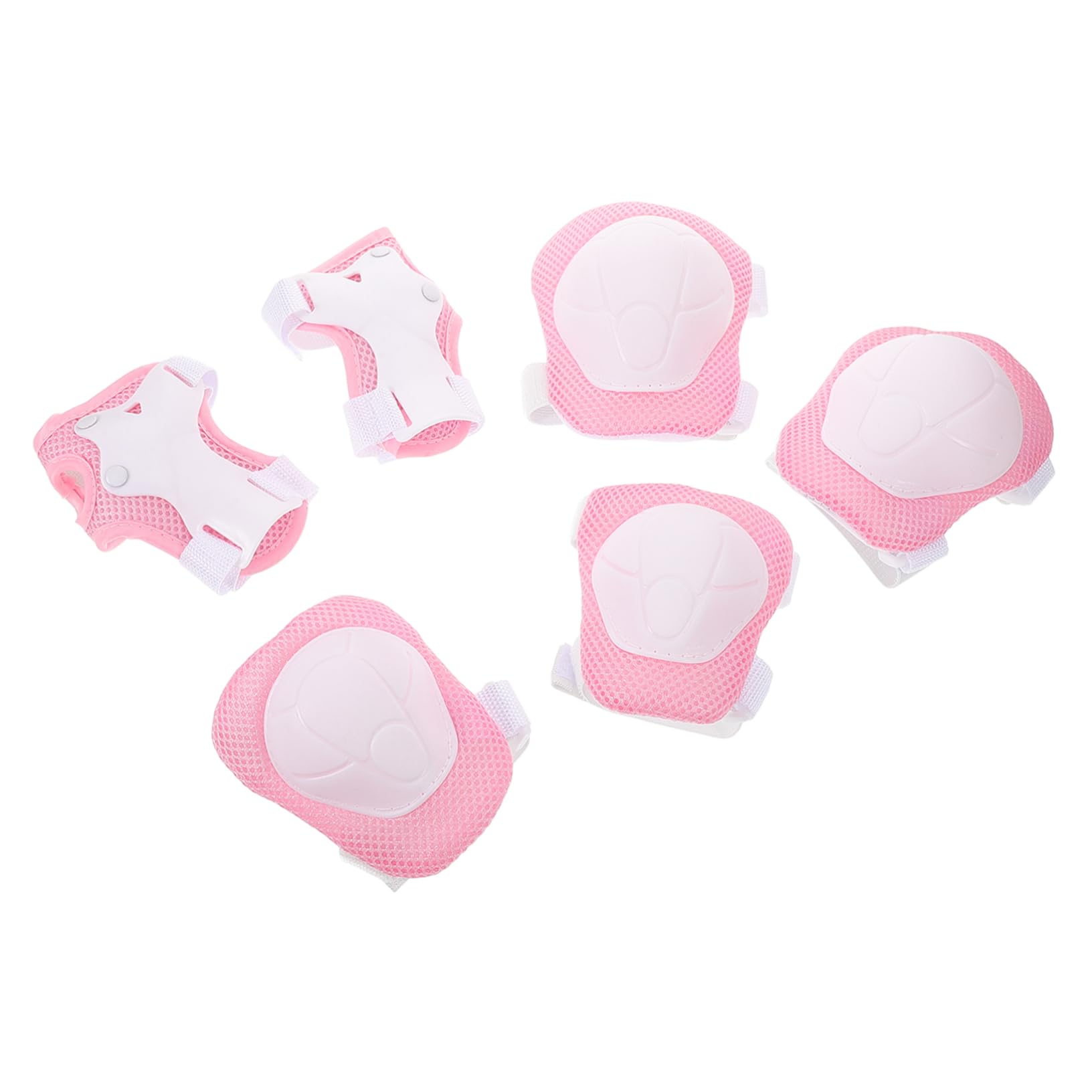 BESPORTBLE Roller Skating Safety Gear Kit 6-in-1 Protective Elbow Knee Pads Wrist Guards for Boys and Girls Sponge Material Fun Cartoon Patterns