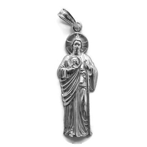 Sterling Silver .925 Classic Saint Judas ThaddaeuSan Judas TadeoSt. Jude Pendant #5 disponible en Yaxa Colombia