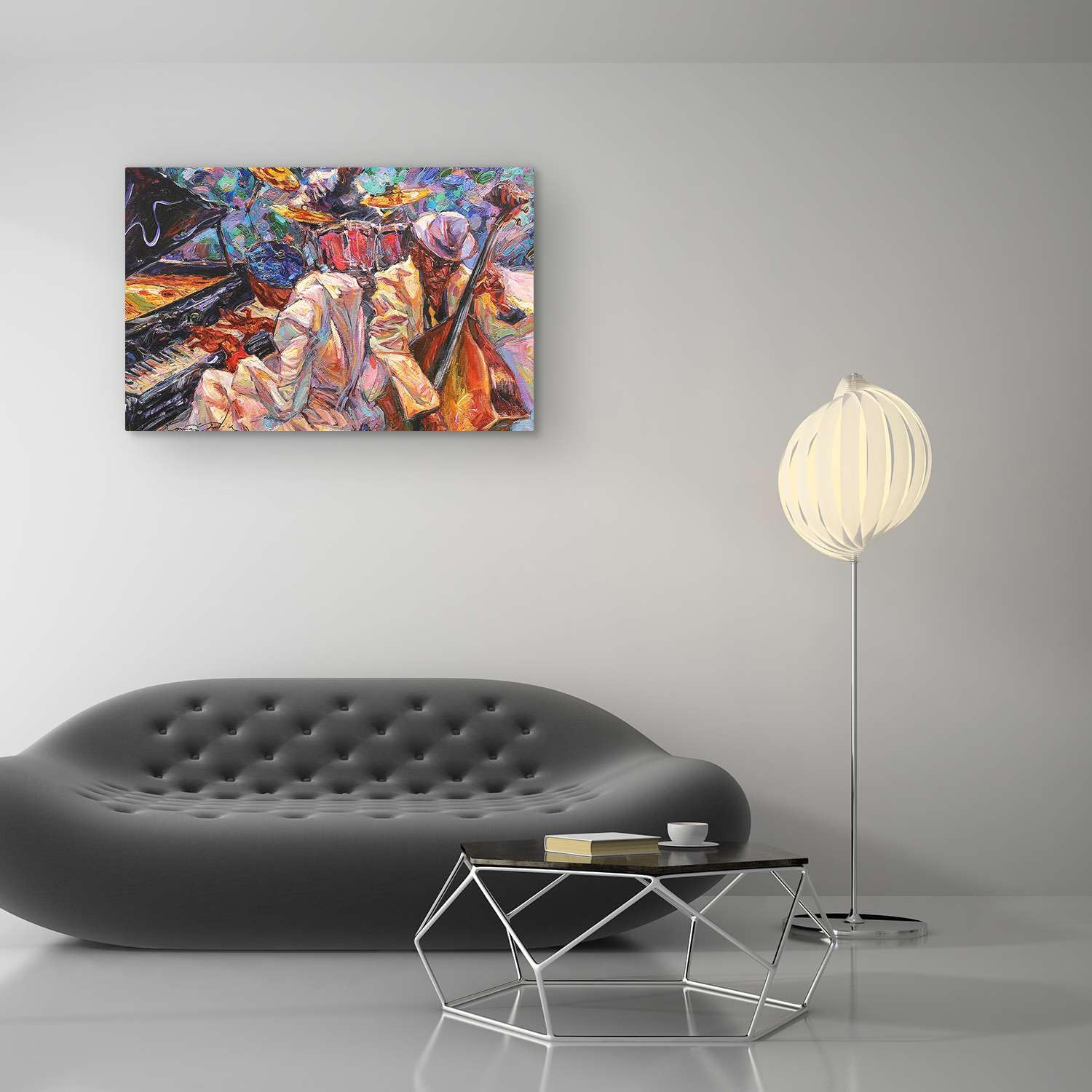 Amazon.com: Startonight Canvas Wall Art Abstract - Orange Jazz