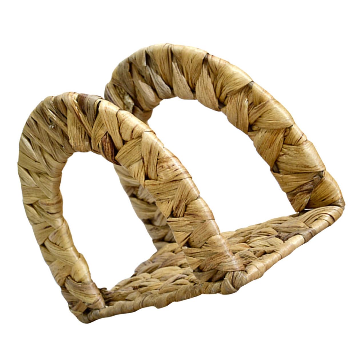 Servilletero Pequeño Tejido a Mano de Hierba de Calabaza Beige Estructura Estable y Diseño Elegante para Bar U Oficina