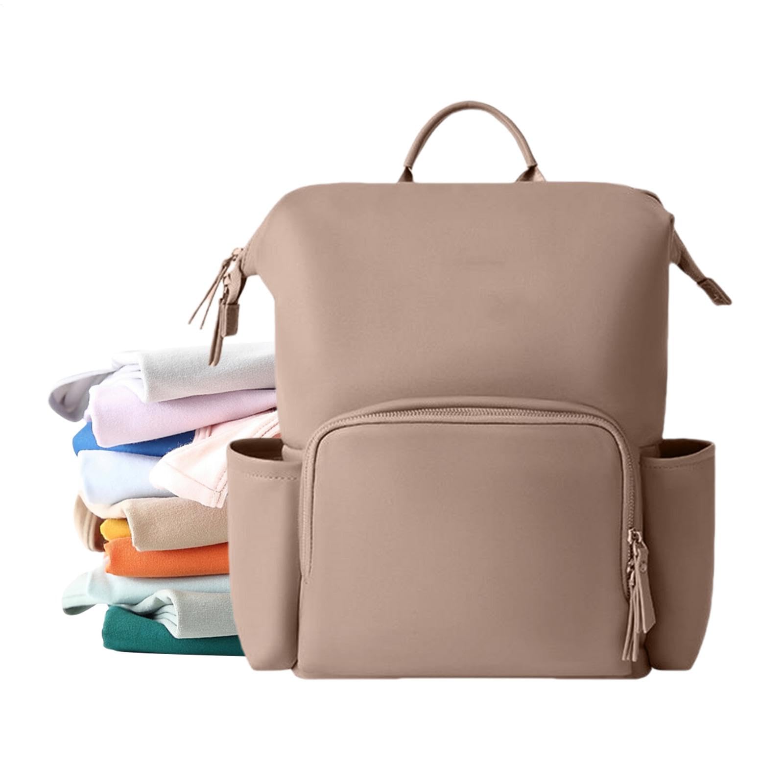 Leder-Rucksack, Leder-Rucksack für Frauen Babybag mit großer Kapazität | Wasserbeständiges PU Leder Rucksack große Kapazität Taschen für die Fahrt im Freien