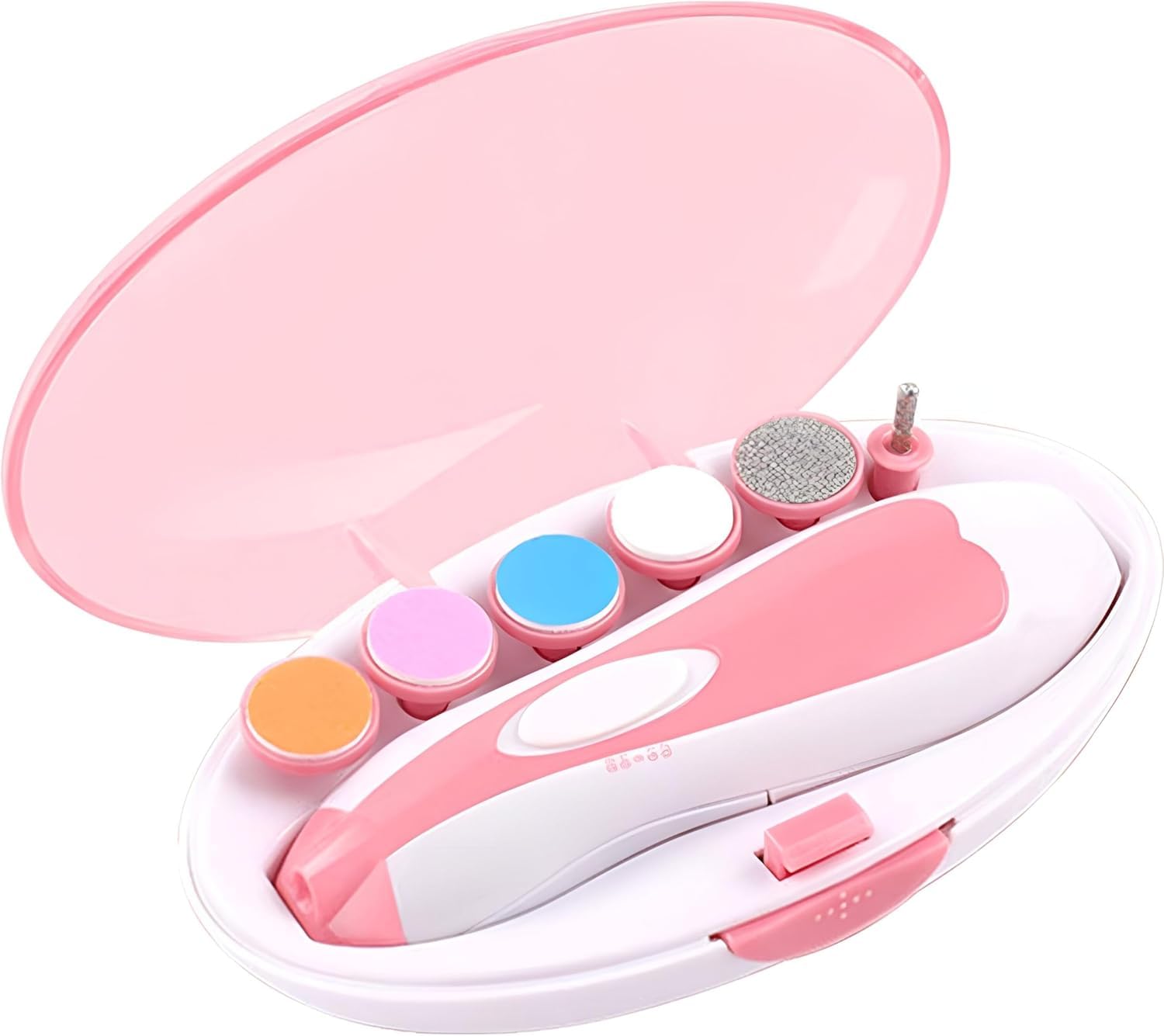 Nail Trimmer Electric | Baby Nail Clipper & Nail File Kit with LED Light | 6 Grinding Heads Manicure Set for Newborn, Toddler & Adults | Fingernail & Toenail Grooming Tool-image-14