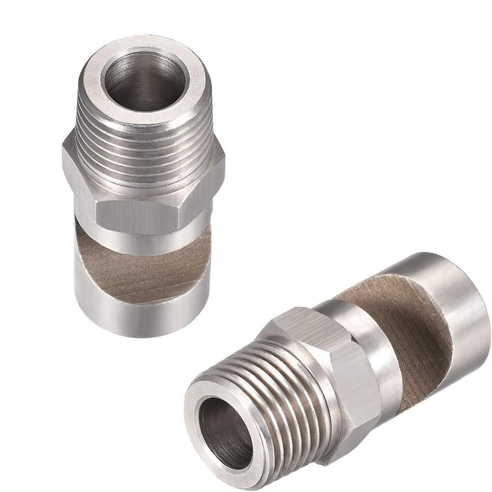 304 Boquilla de chorro plano de acero inoxidable de acero inoxidable (1/8, 1/4, 3/8, 1/2, 3/4BSPT) 3/8 wide angle fan nozzle （Hole diameter 5.6mm） 5 piezas