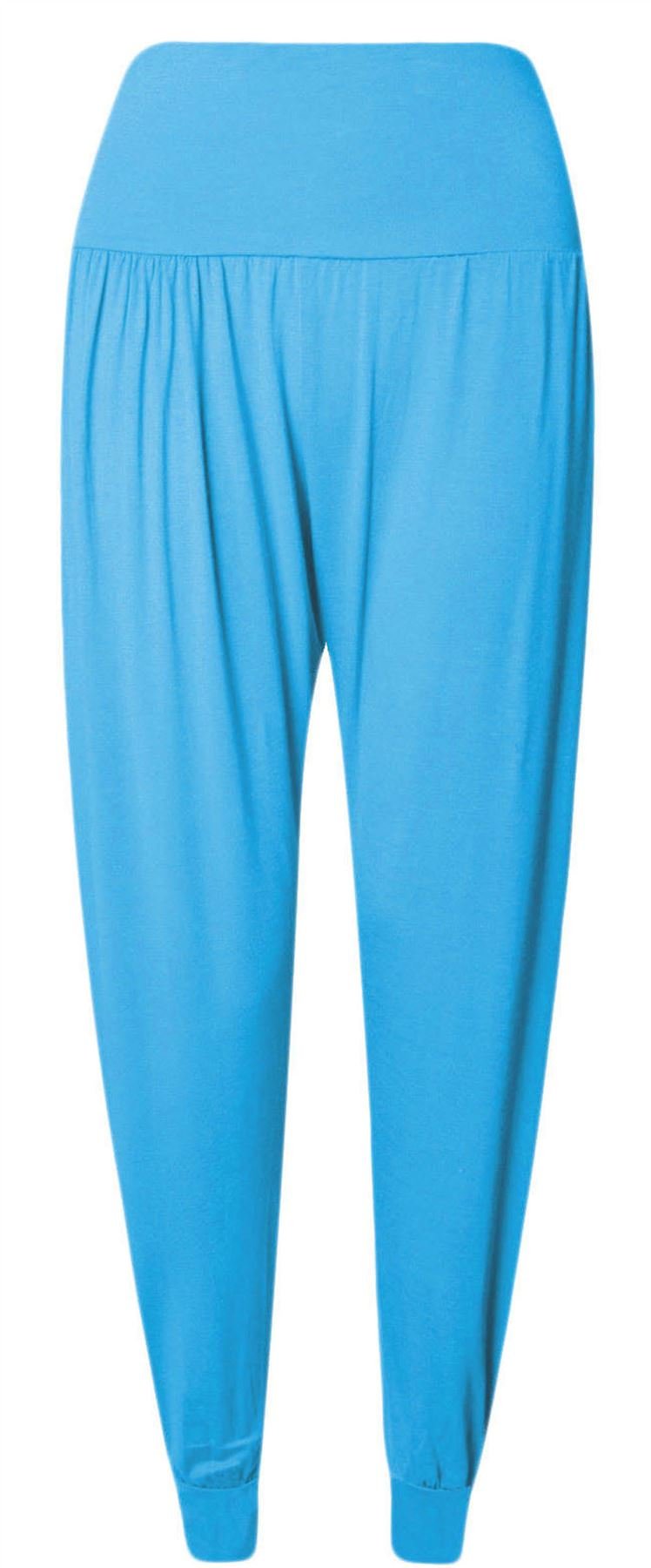 Crazy Girls Girls Turquoise Plain Crazy Womens Hareem Trouser Ladies Plain Baggy Harem Ali Baba Casual Pants, Turquoise - Plain, Sm (Uk 8-10)