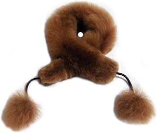 Chal de pelo para mujer, color marrón