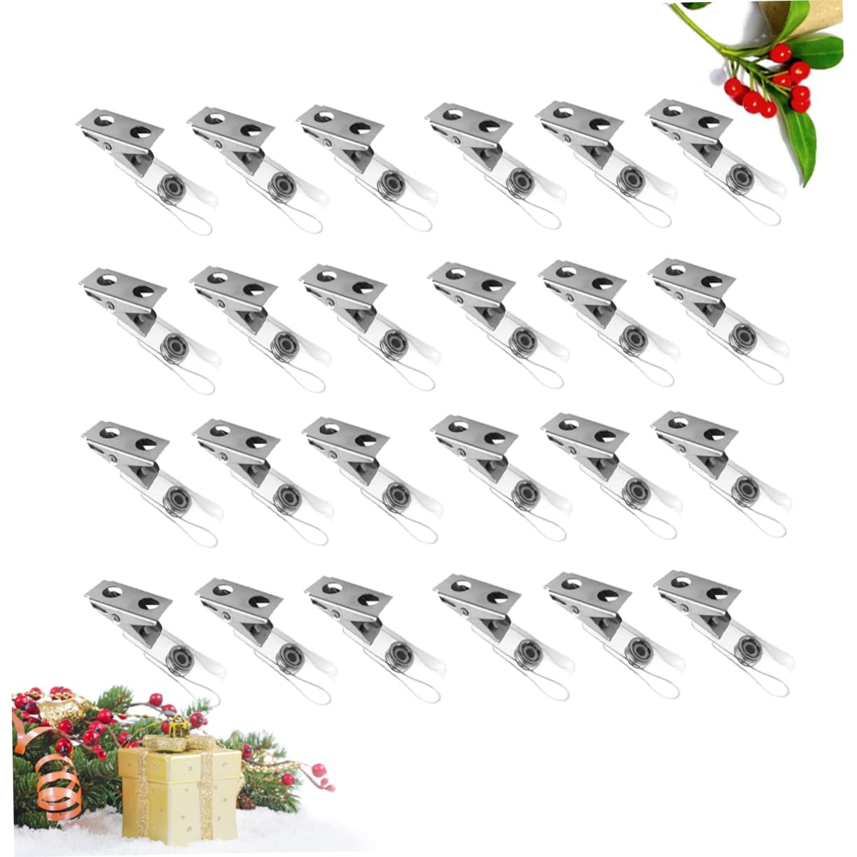 Happyyami 150 piezas Clips de Metal Transparente PVC para Tarjetas de Identificación para Eventos Oficinas y Seguridad