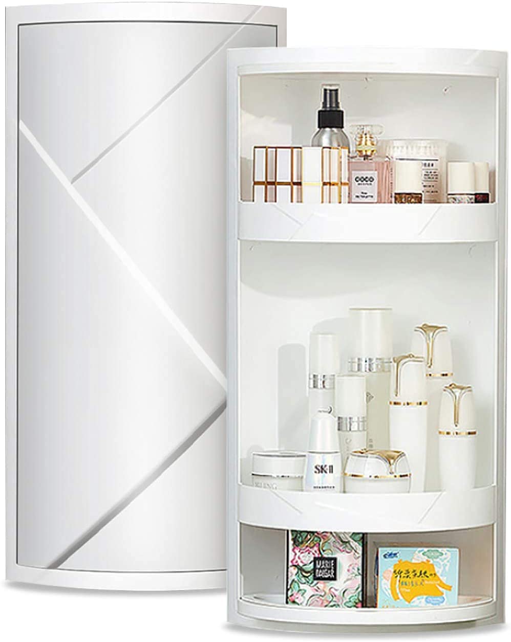 Buy olpad ABS Plastic Bathroom Tiered Hidden Storage Corner Countertop