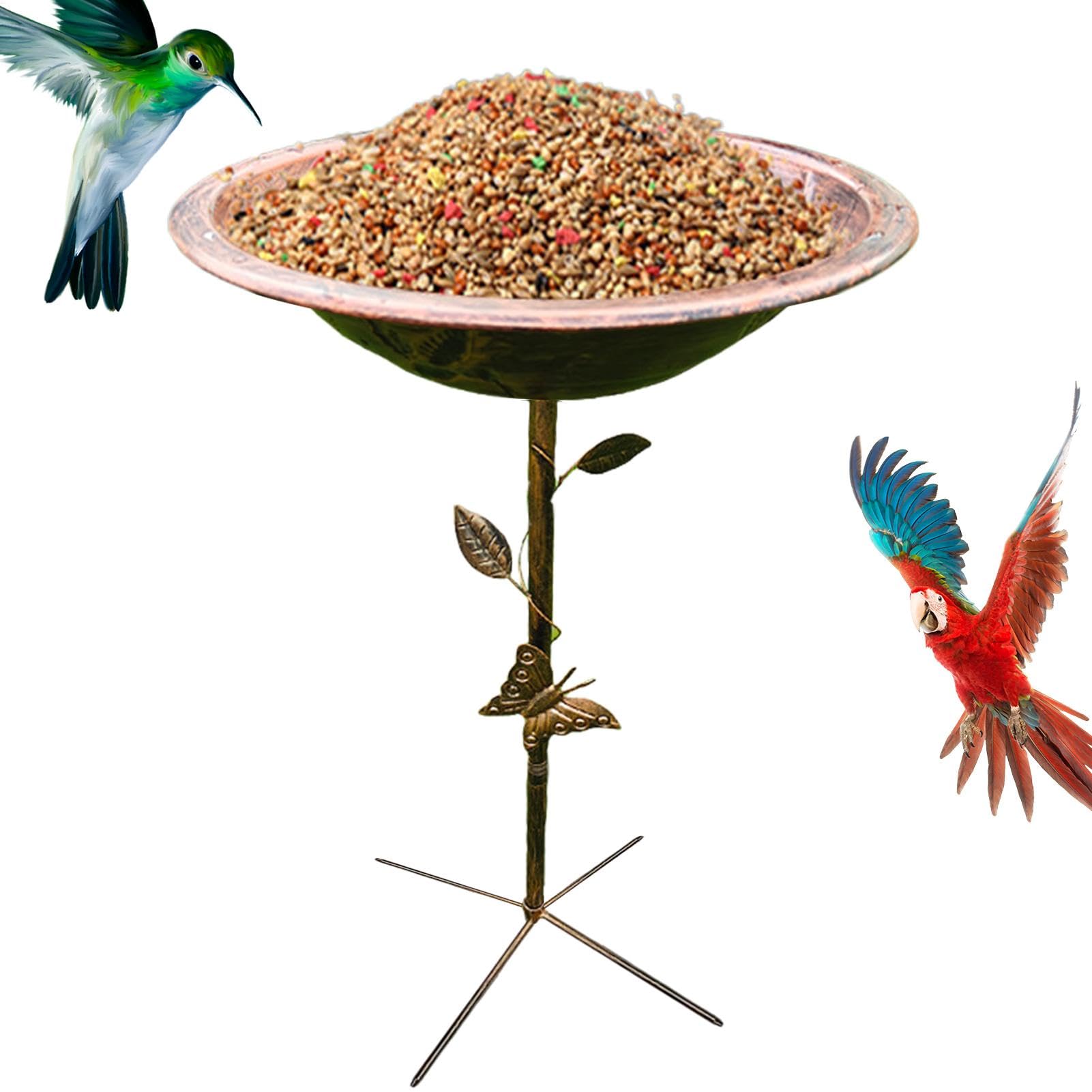 Plateau de bain d'oiseaux en fer forge robuste au design antique pour une decoration haut de gamme