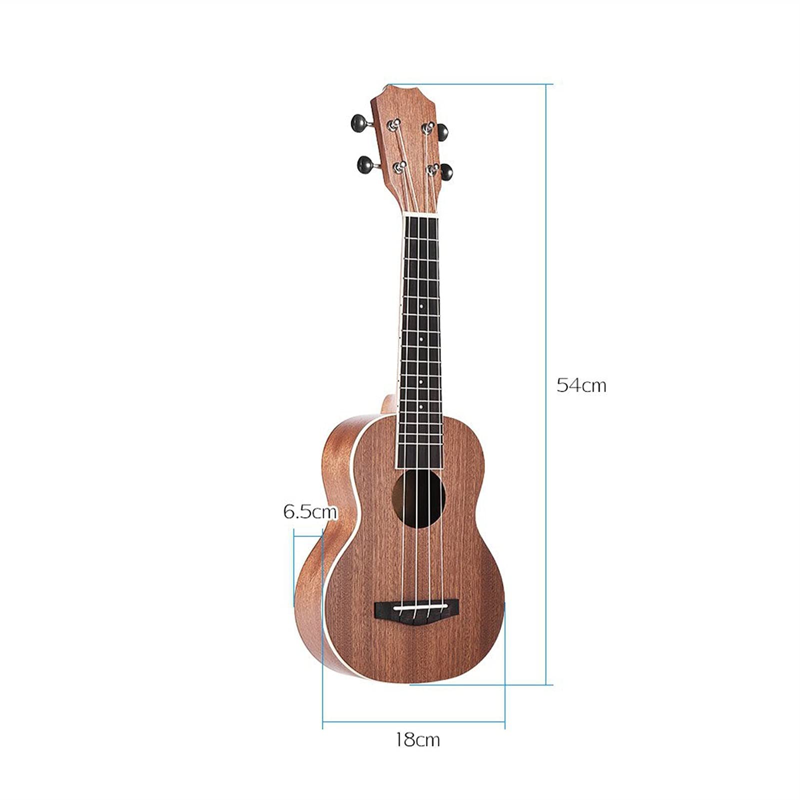 Ukulele koncertowe Początkujący Ukulele 21- calowy Zestaw Akustycznych Sopran Ukulele Zestaw Sapele Torba Do Przenoszenia Drewna Z Clip- on Cleaner