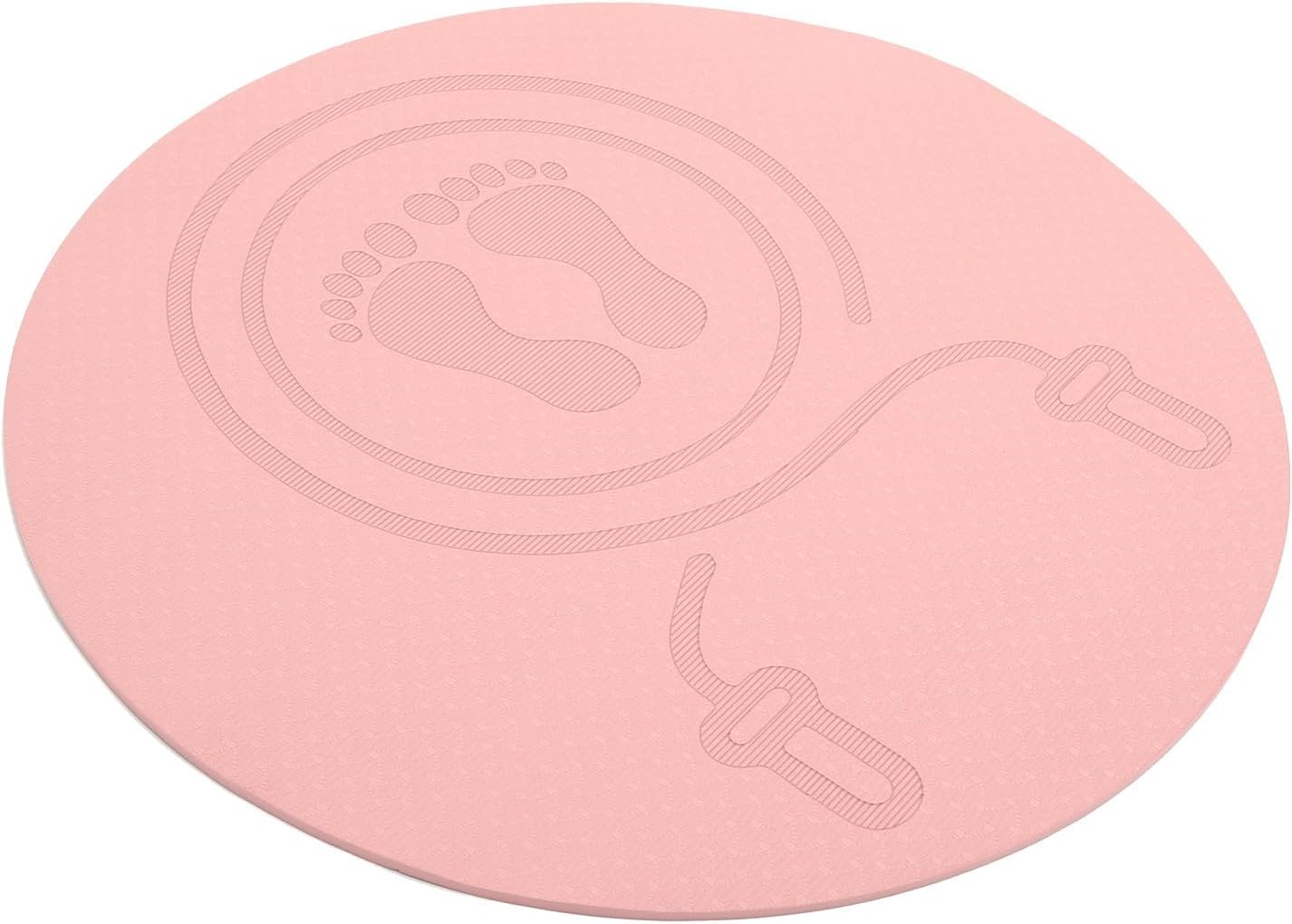 Cabilock Tpe Non-slip Jump Rope Mat Indoor 60cm Pink Thick Shockproof Fitness Floor Pad Soundproof Exercise Mat for Home Gym Workout