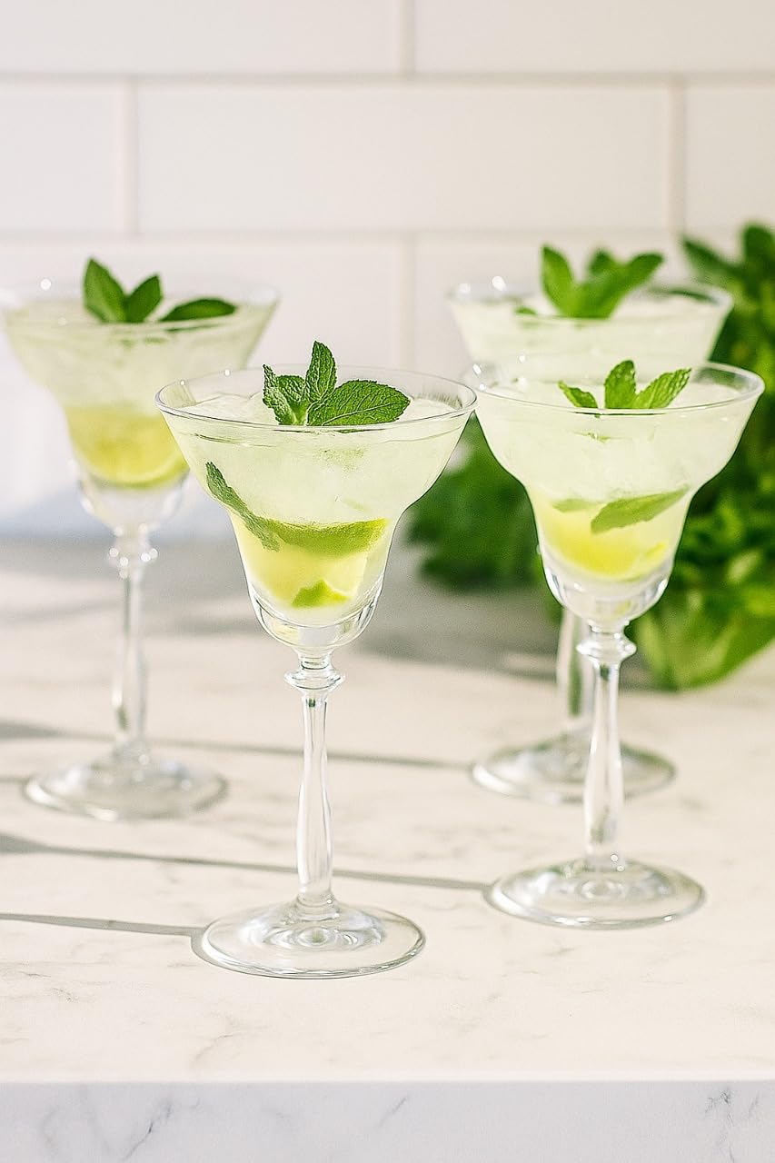 Bohemia Crystal Angela Cocktail/Martini/Margarita Glass Set | 200 ml - Set of 2 | Imported Lead-Free Crystal Glassware from Czech Republic | Premium Barware for Cocktails, Juice & Beverages 3