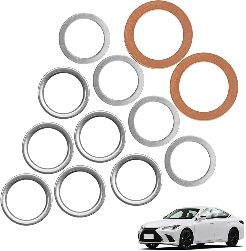 Kit de Arruelas de Vedação para Bujão do Diferencial e Caixa de Transferência FDCTSD Toyota Lexus – 12 unidades