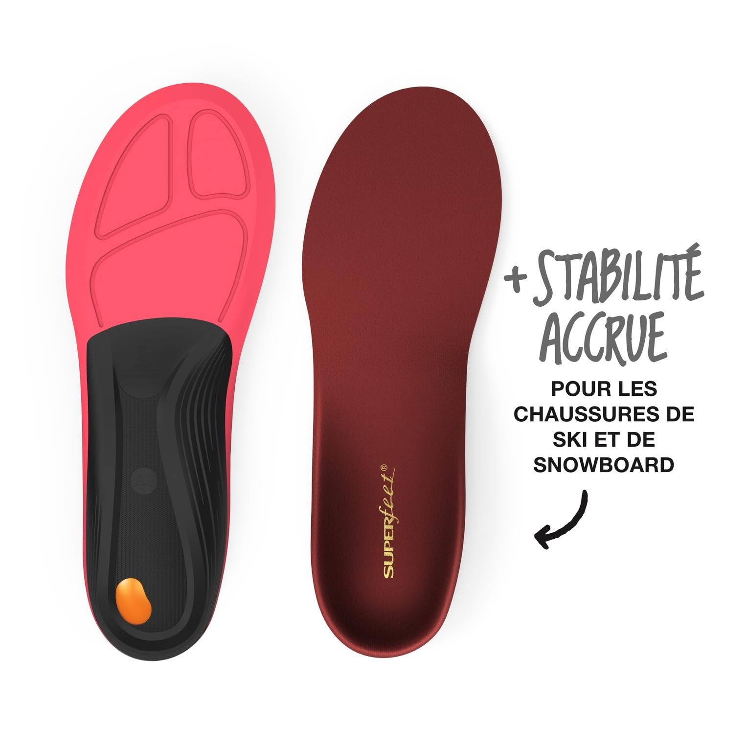 Superfeet RUN Chaussures de Course, Semelles Fibre de Carbone Semelles Chaussures Femmes de Course | Trim-To-Fit semelles, La coupe profonde du talon fonctionne avec l'amortissement naturel de votre corps pour un soutien