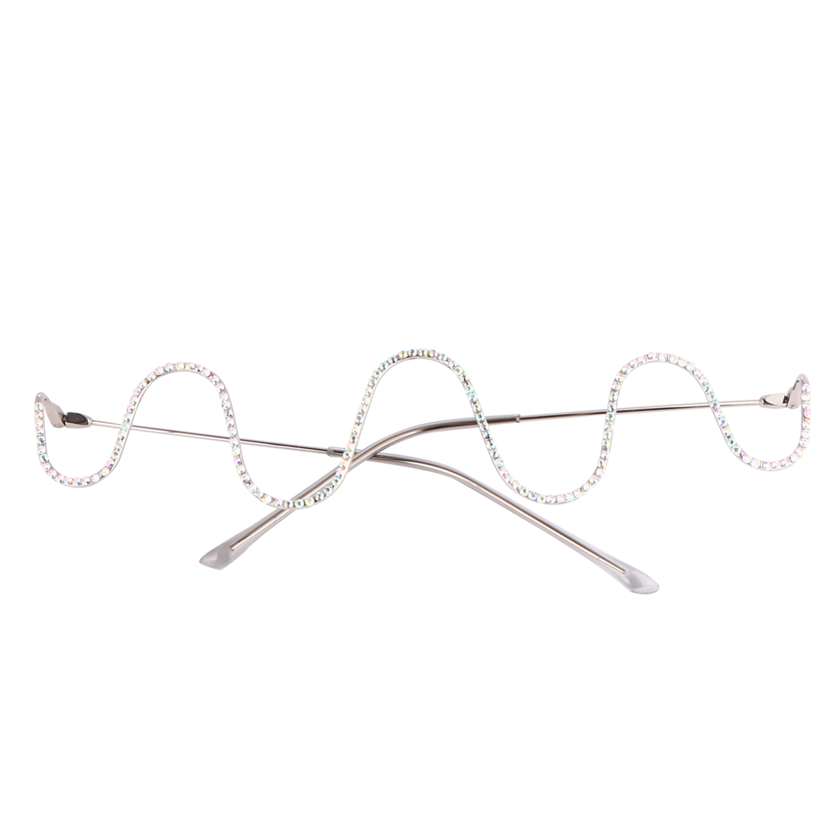 ayamekkoです TENDYCOCO Glasses Frame with Diamond Half Glasses Frame No