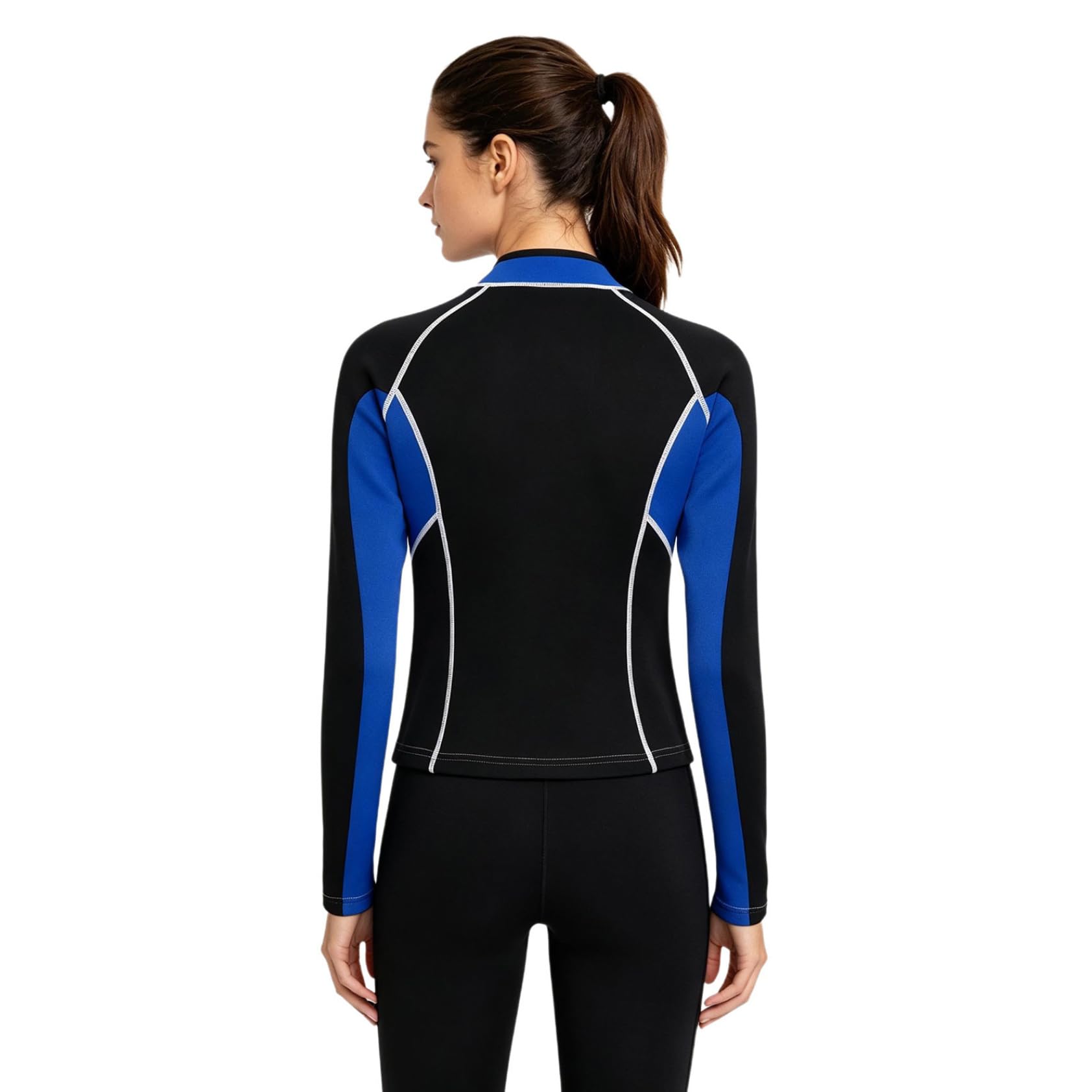 Mujer Chaqueta Traje Neopreno Mm Camiseta Rash Guard Ropa Baño