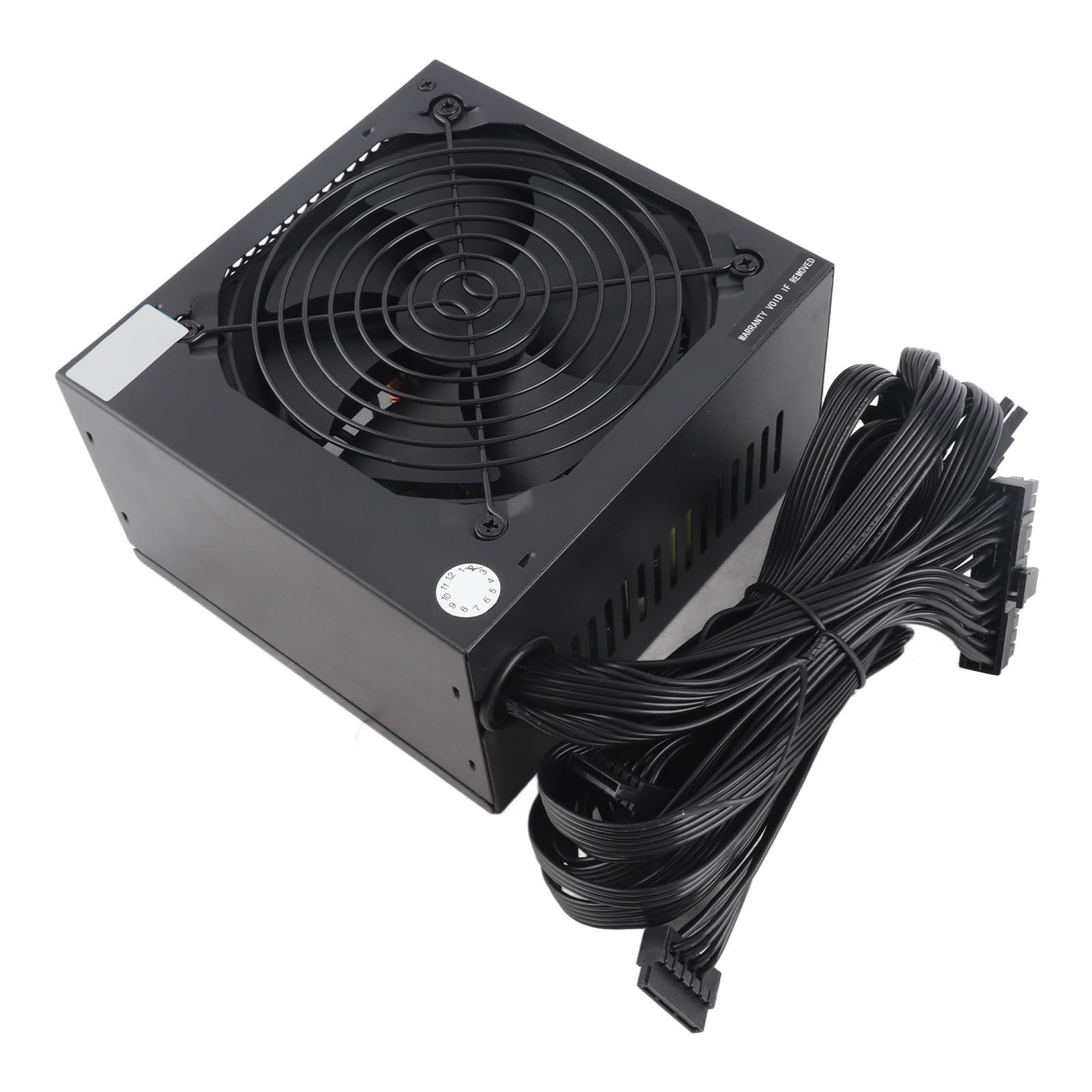 Zasilacz Komputerowy ATX o Mocy 550 W z Cichym Wentylatorem 120 Mm, Aktywny Zasilacz do Gier PFC do Obudowy Komputera Stacjonarnego, Obsługa Multi-Guard, Kompatybilny z Okablowaniem Tylnym,