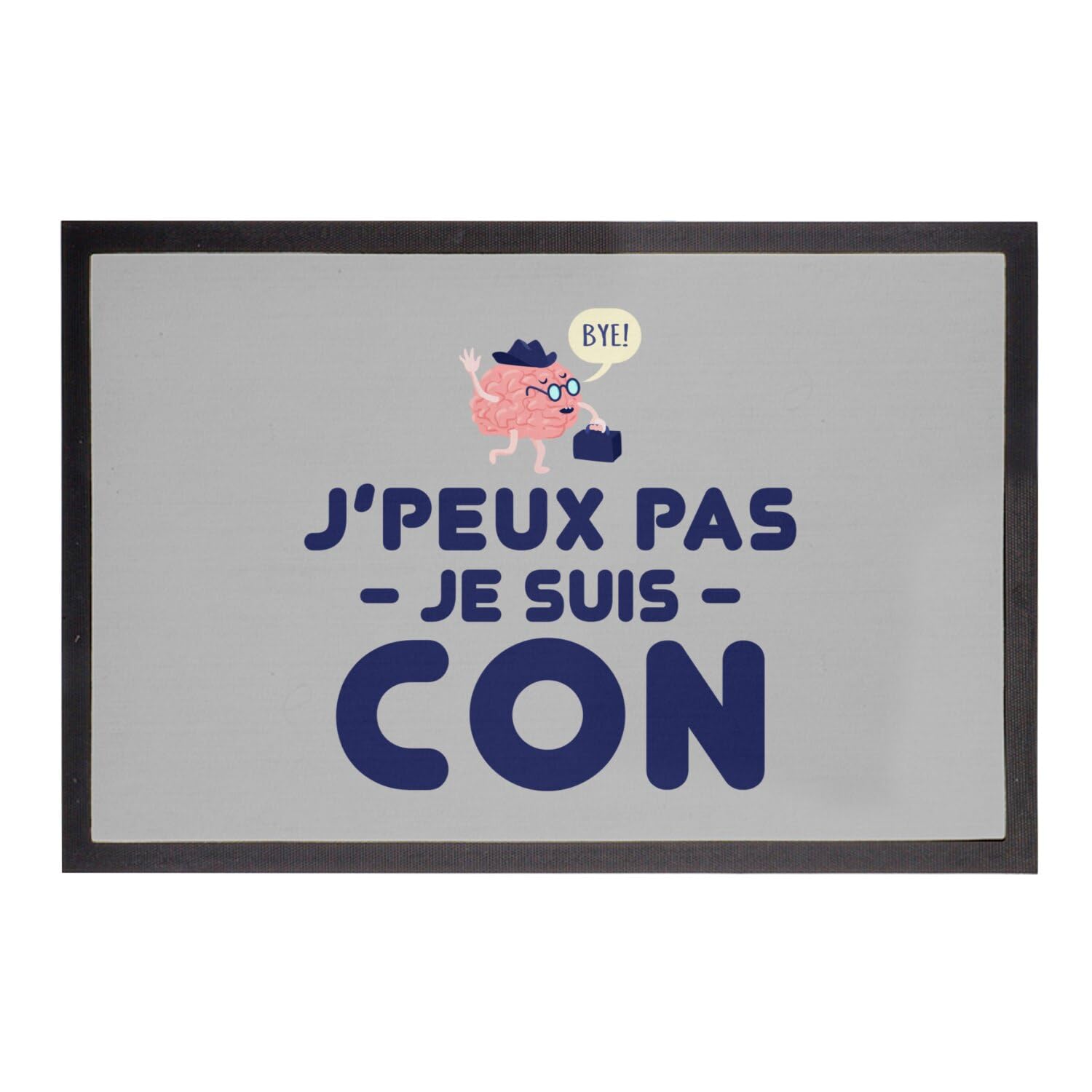 Paillasson gris humour tapis entrée original message drôle amis 75x50cm