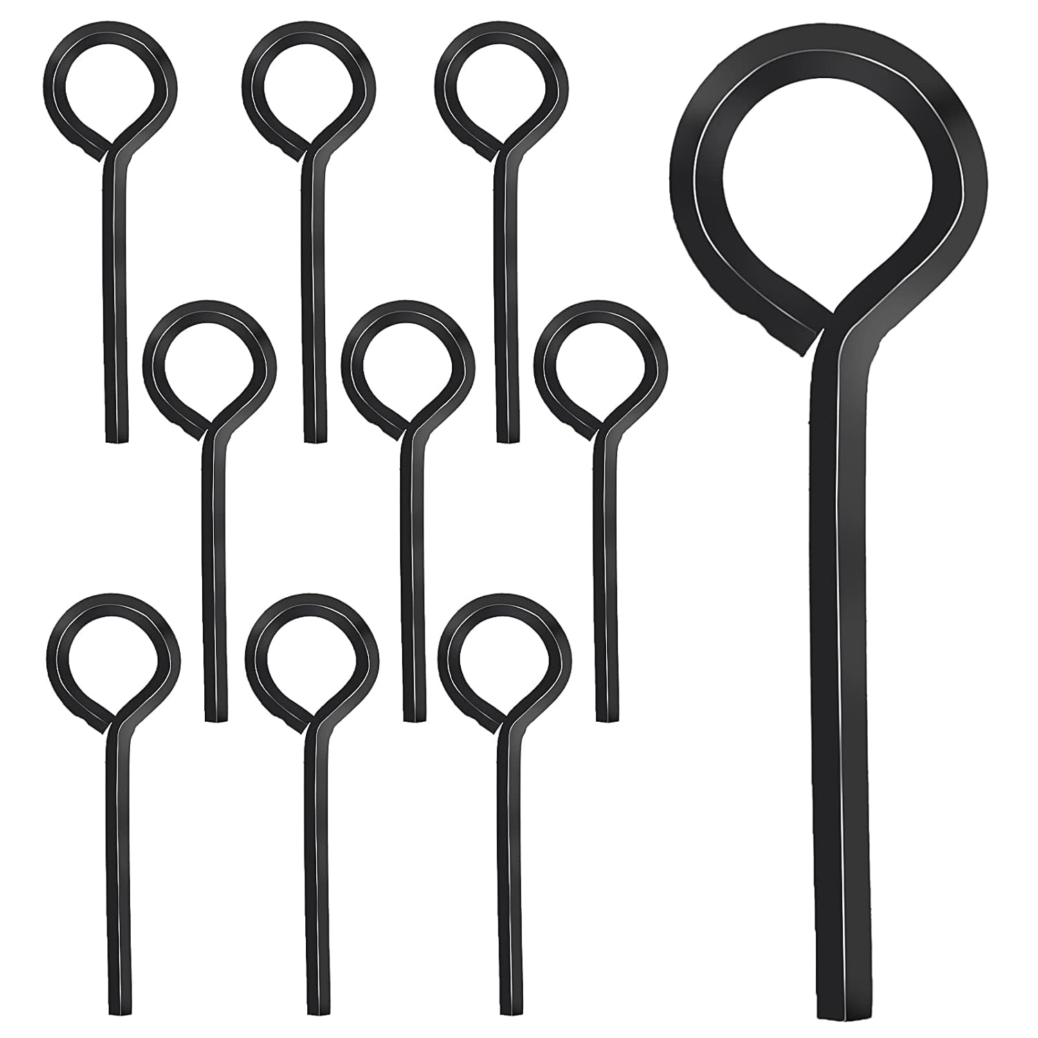 5/32” Standard Hex Dogging Key with Full Loop, 10 Pack Black Allen