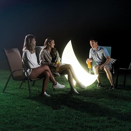 Miniatura 3 de Intex Luz LED flotante de luna gigante, 6 colores, 53.1 x 16.9 x 35.0 in, perfecta para iluminación de jardín