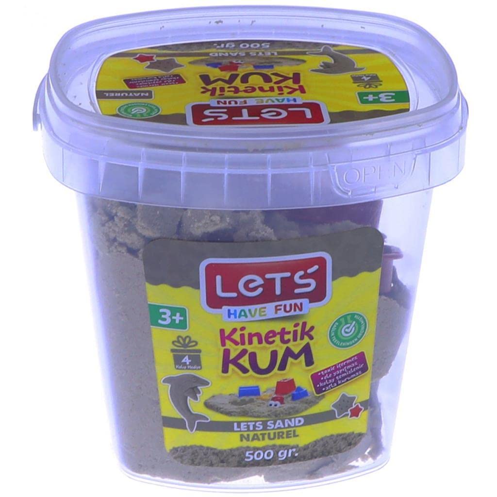 Lets Kinetik Kum 500 gr. Siyah Plastik Kutu