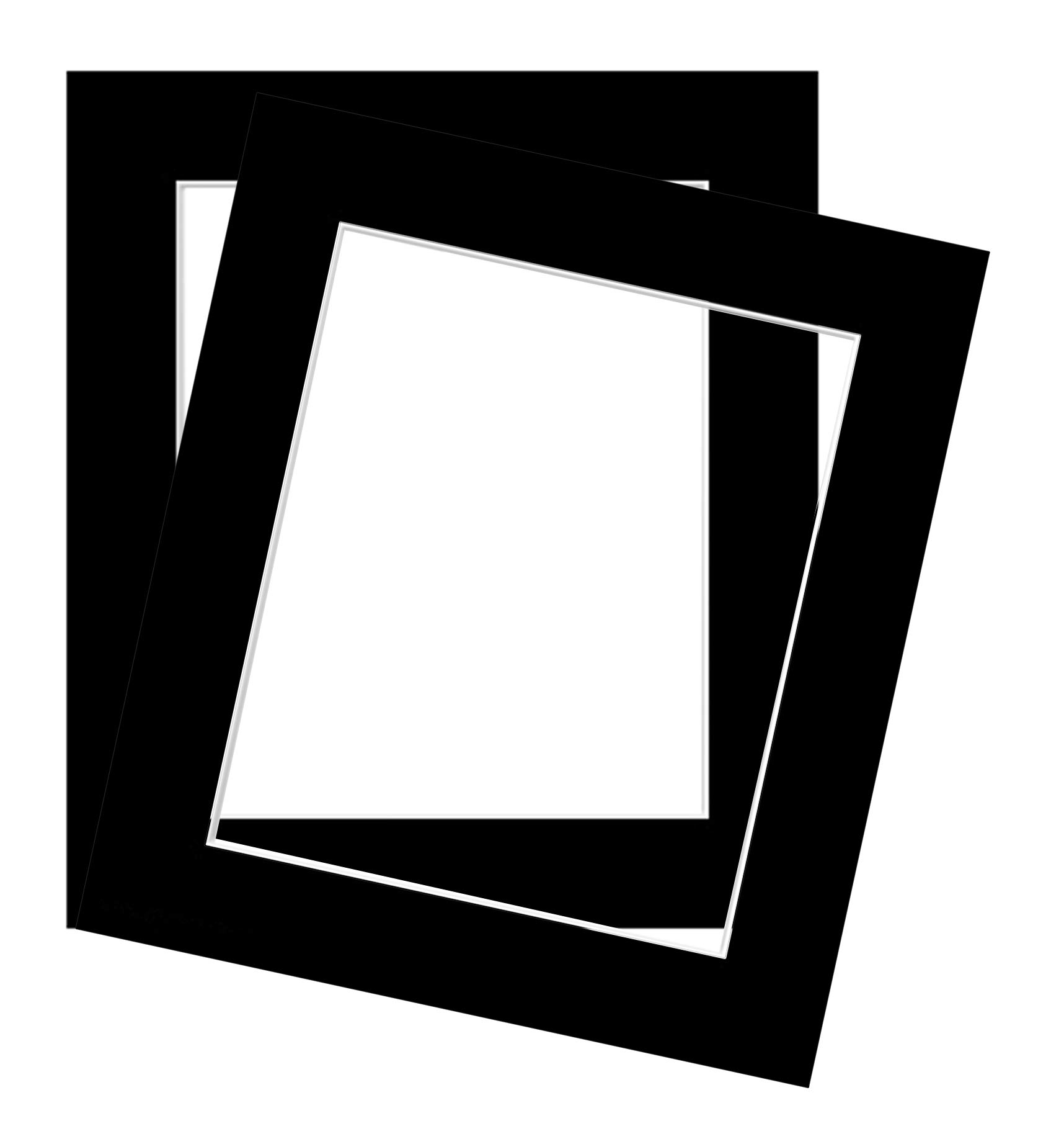 Two Pack of Black Picture/Photo Mounts Size 4x4" fits 3x3" — image 1
