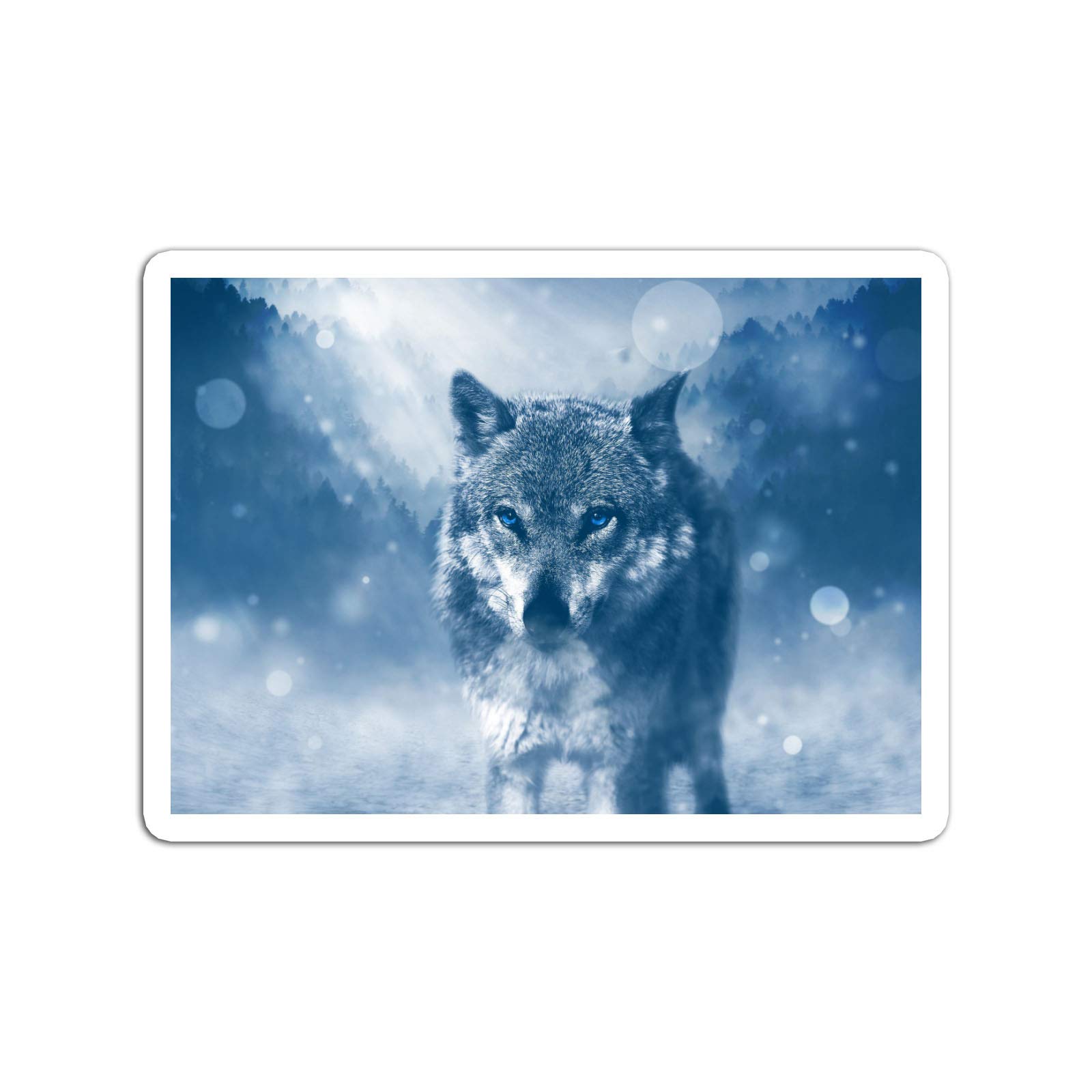 gordonstore Sticker Creature Animal Epic Blue Wolf Animals Fauna (3" x 4", 3 PCS/Pack)