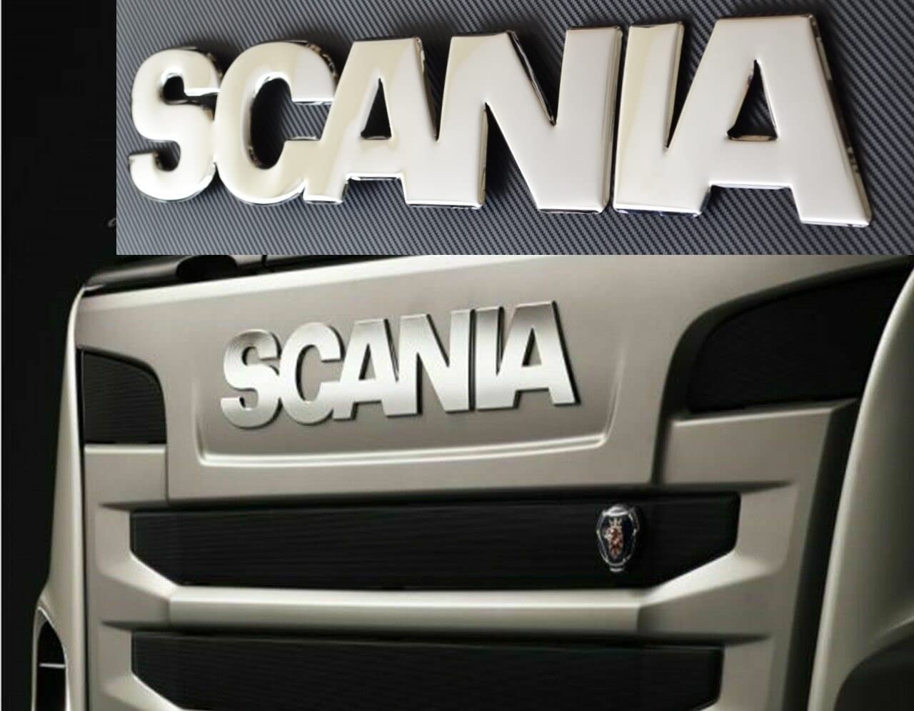 Insignia de panel frontal de acero inoxidable 3D para Scania S/R 2016+ NextGen