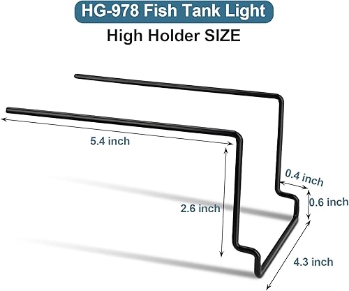 Miniatura 2 de hygger Soporte de soporte alto para luz de acuario, adecuado para la luz del tanque de peces modelo HG978