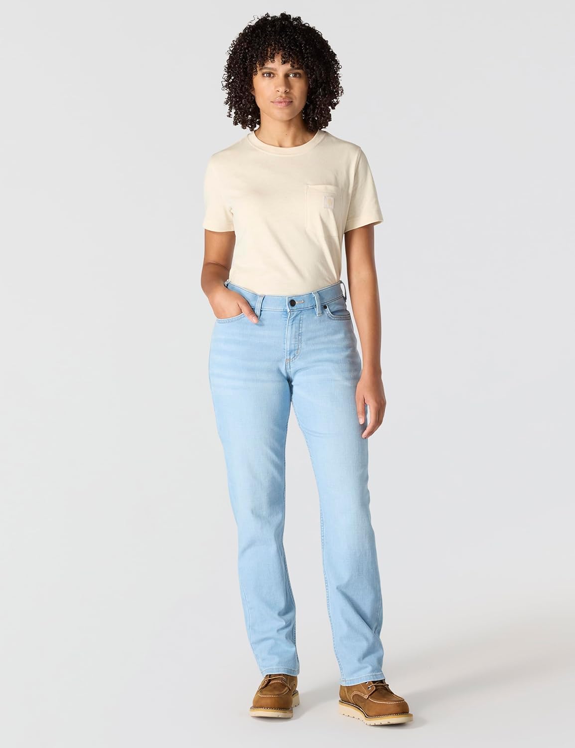 Carhartt Women's The Essential Mid Rise Comfort Jeans - Performance Fit Stretch Denim