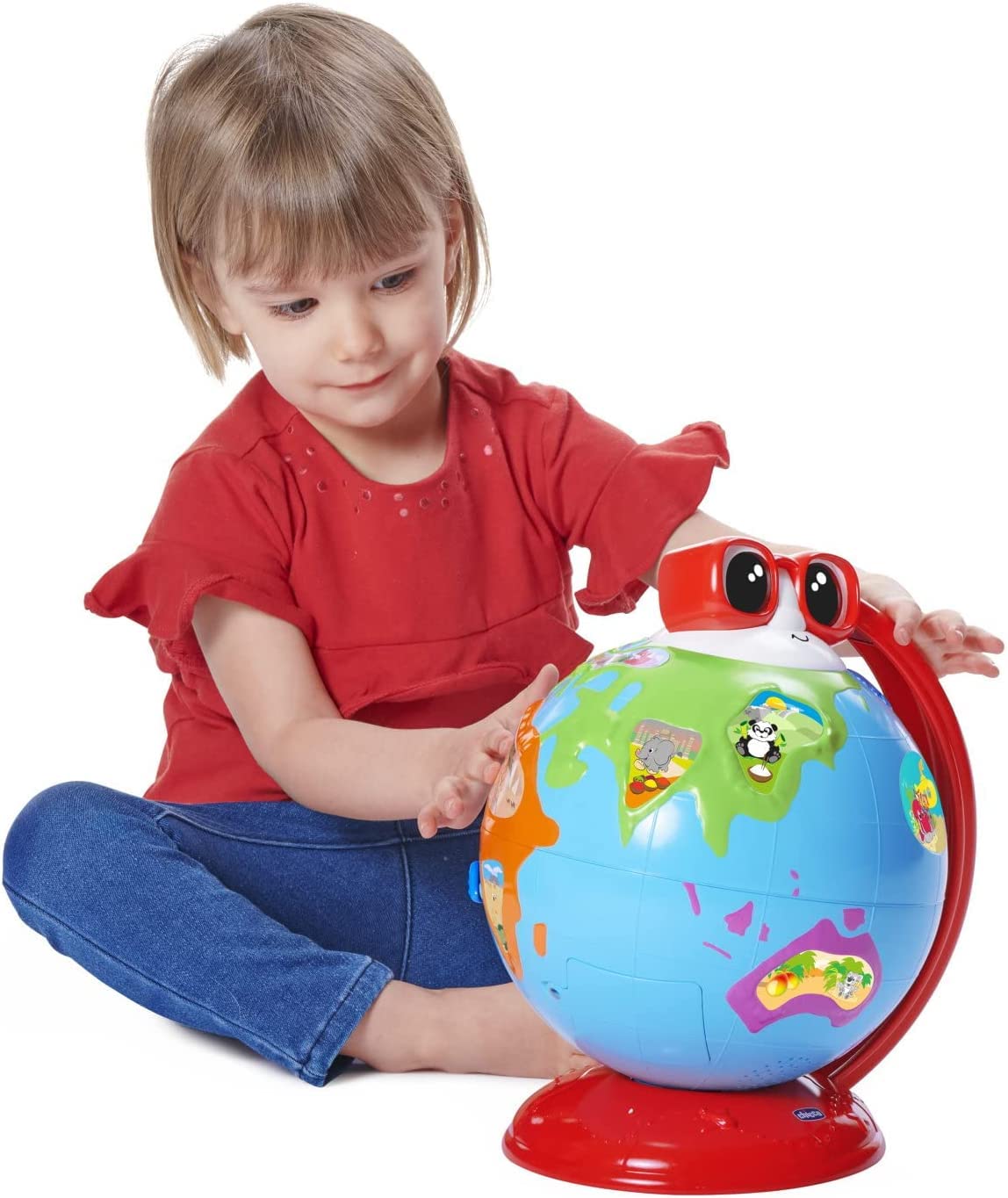 Chicco Juego Dante El Globo Parlante, Globo Educativo e Interactivo para Aprender Geografía, 3 Modos de Juego con Frasi, Quiz y Canciones en la Tierra, Inspirado en el Método Montessori, 2-6 Años