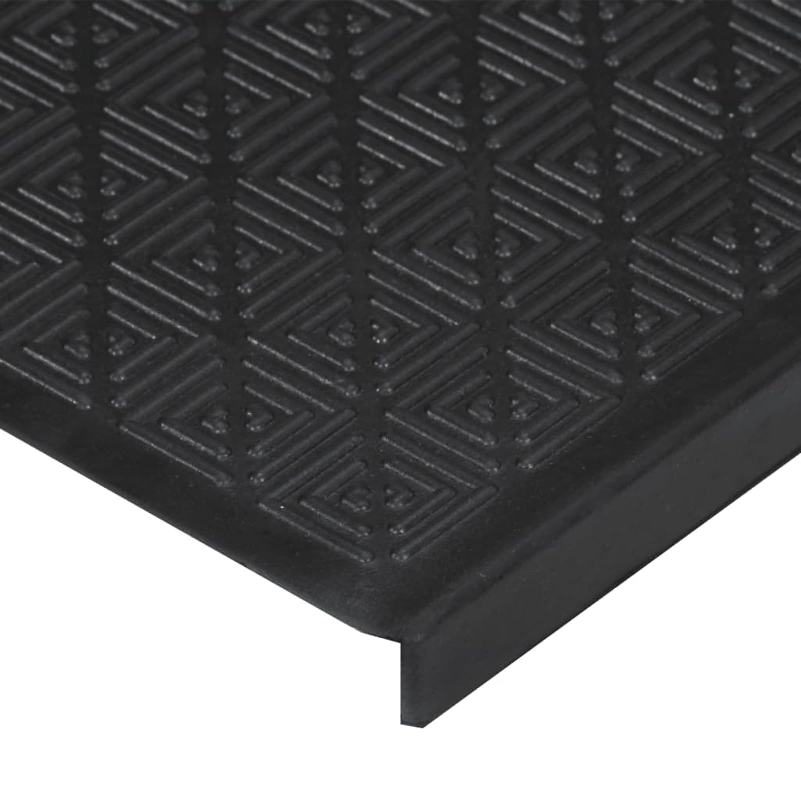 Tidyard Marches d'escalier 10 pcs 25x75 cm Caoutchouc, Tapis de Sécurité Antidérapant Marchette escalier d'intérieur pour Animaux Domestiques et Personnes Agée Style F