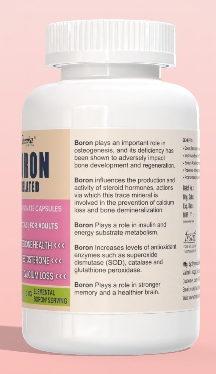 TATANKA NUTRITION Chelated Boron Bisglycinate 3mg | High Absorption Vegetarian Capsules | Supports Bone Health & Prevents Calcium Loss | 120 Servings 1