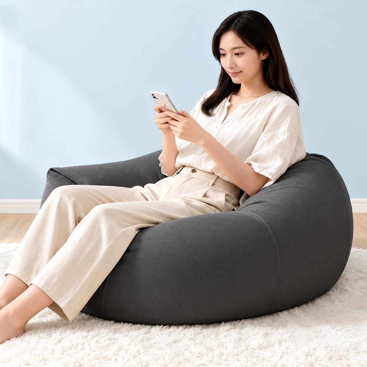 【在庫処分】ビーズクッション ソファ型 フロアソファ 座椅子 座布団 一人掛け Amazon.co.jp: ビーズクッション ソファ型 フロアソファ 座椅子 座布団