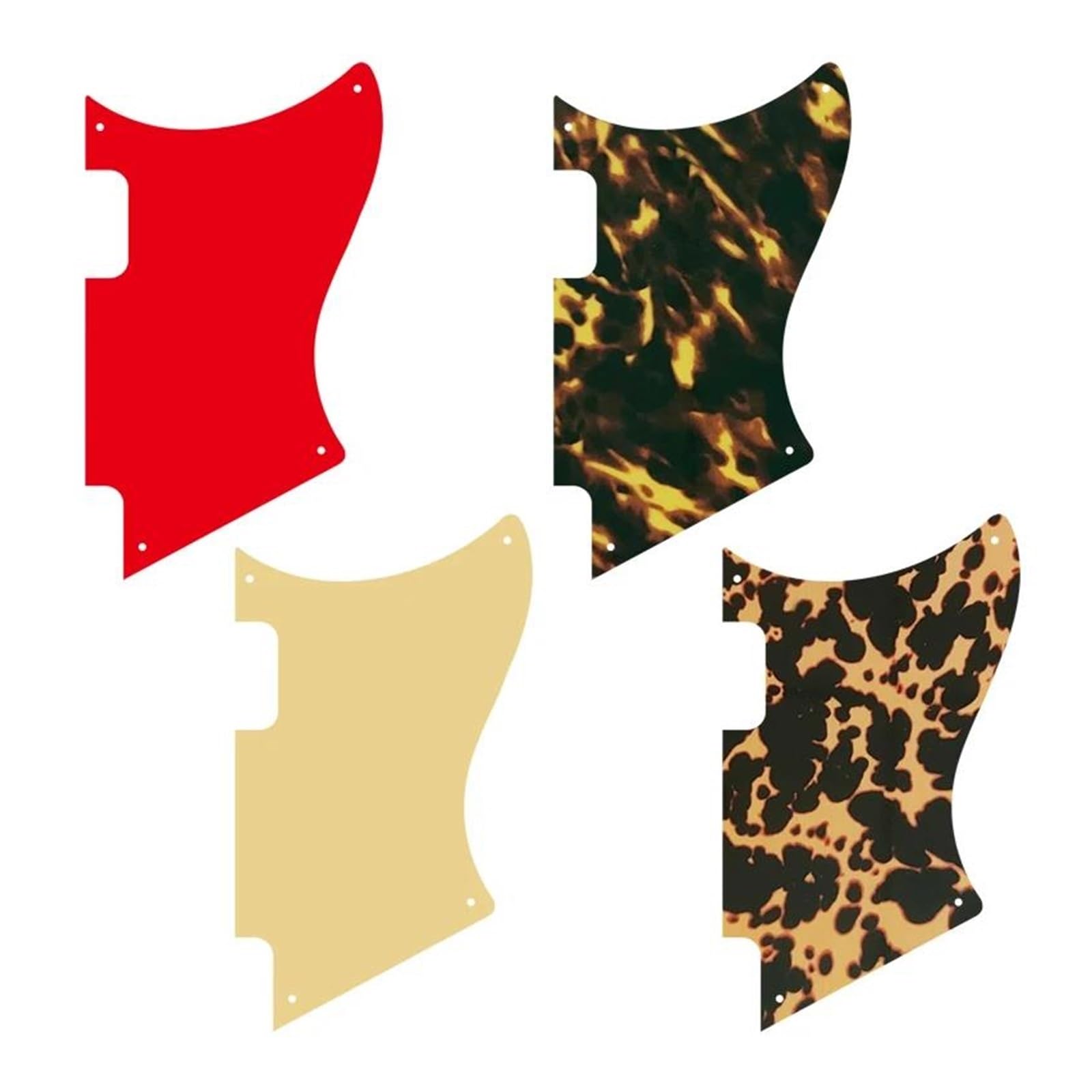 maskownica do gitary elektrycznej Części do gitary 6-strunowej PickGuard Scratch Plate Części do gitary Pickguardy Garnitury(4Ply Brown tortoise)