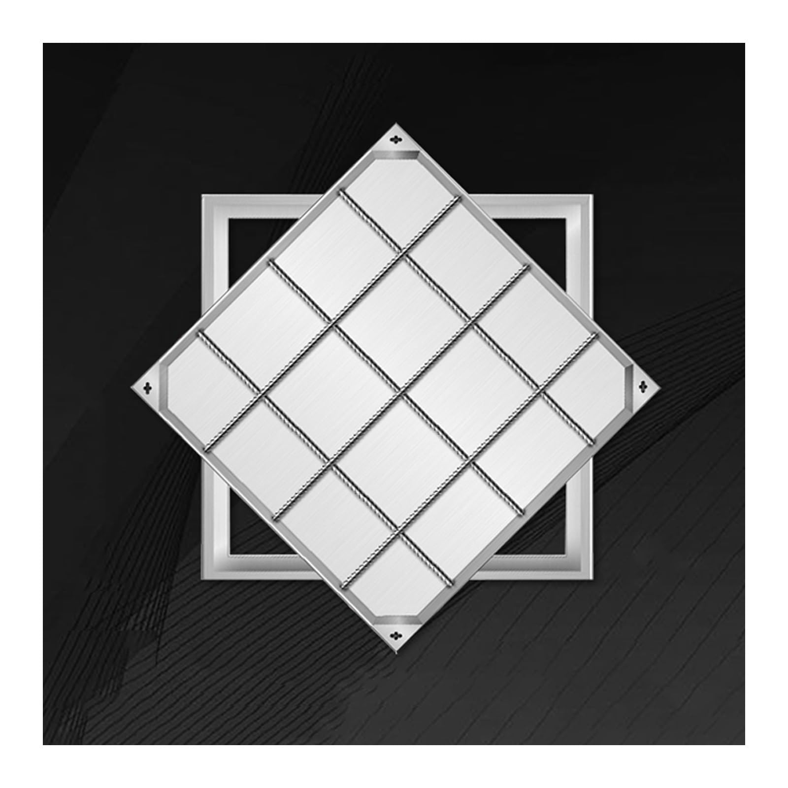 Manhole Covers, Stainless Steel Square Septic Tank Lid with Base，Strong and Durable, Reinforced with Bars(80 * 80 * 5cm/31.4 * 31.4 * 1.96in)