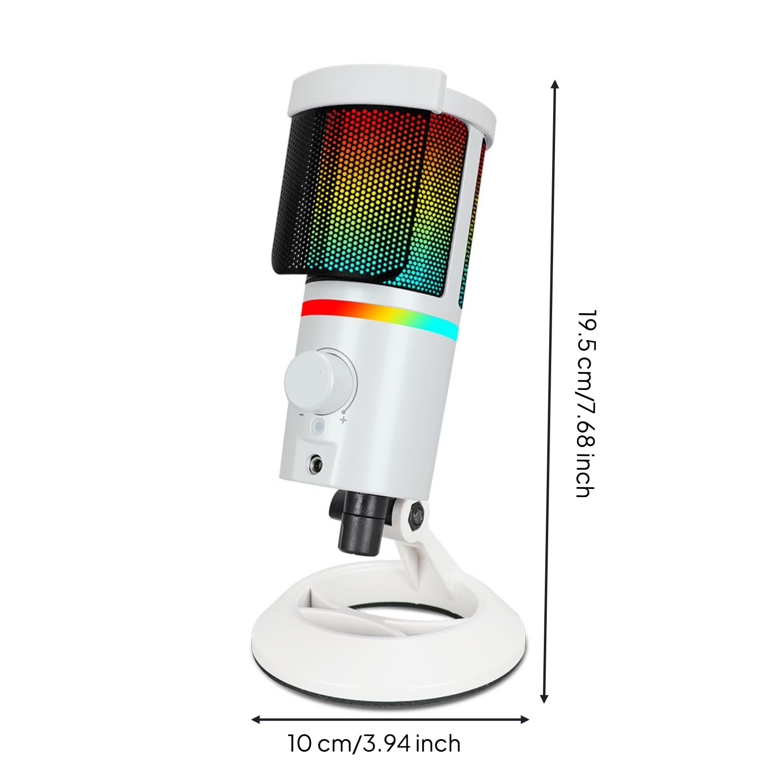 Micro USB avec Trépied Plug and Play Micro USB Professionnel Matériel pour Gaming, Blanc