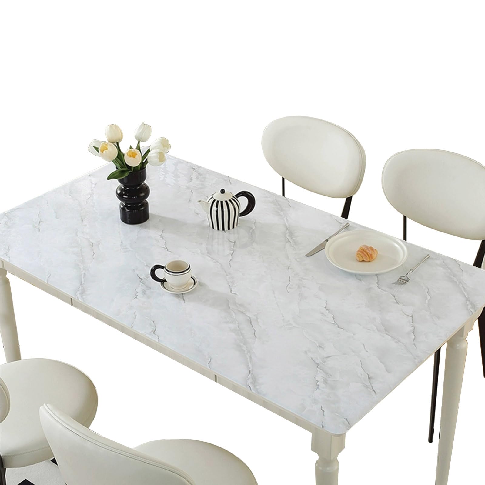 Tovaglia in PVC Motivo a imitazione del marmo Impermeabile e resistente all'usura facile da pulire Spessore 1mm Dimensioni 90 * 200cm