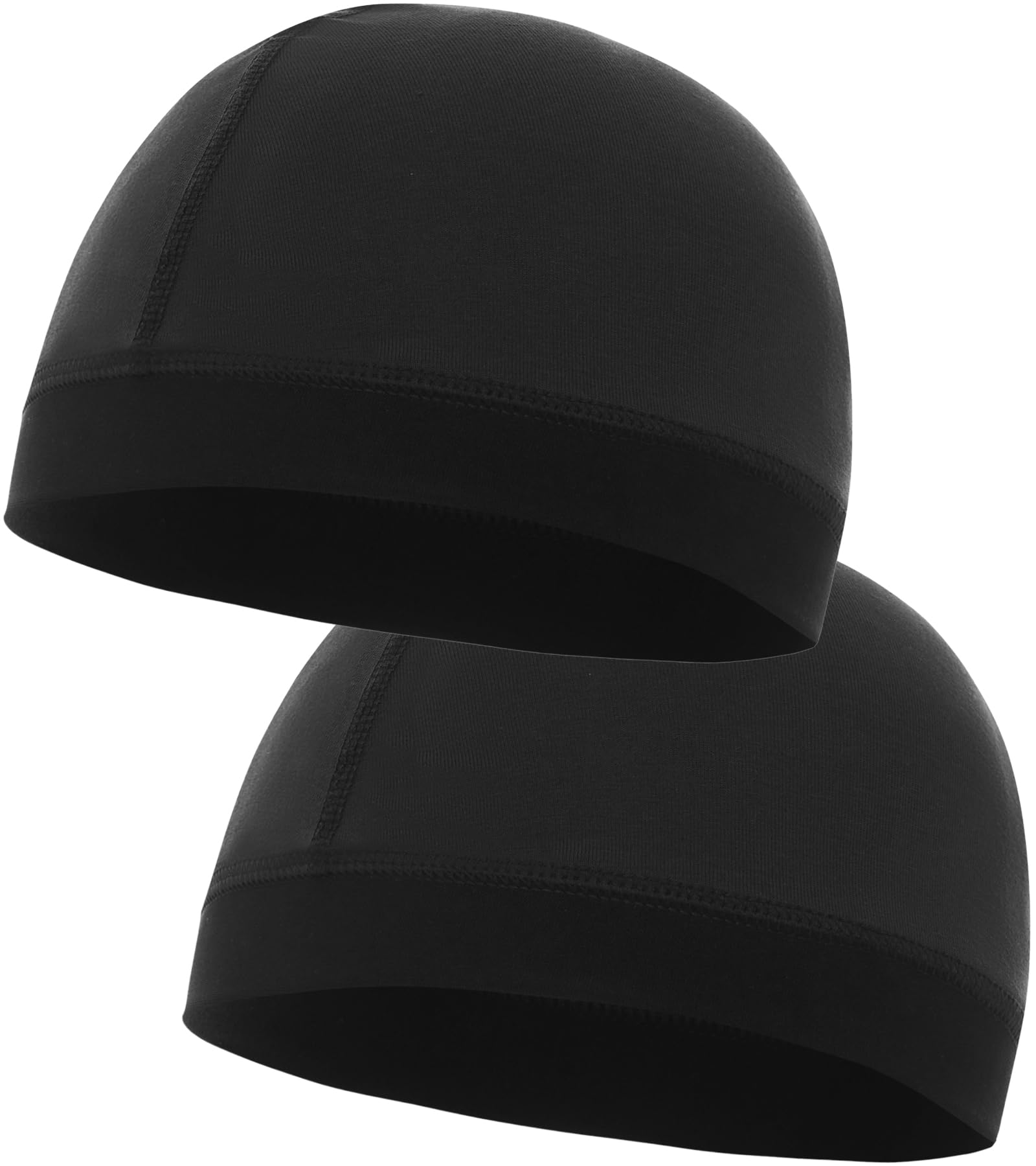 2 Pieces Cotton Wave Cap Skull Caps Stocking Durags for Black Men 360 540 720 Breathable Good Compression