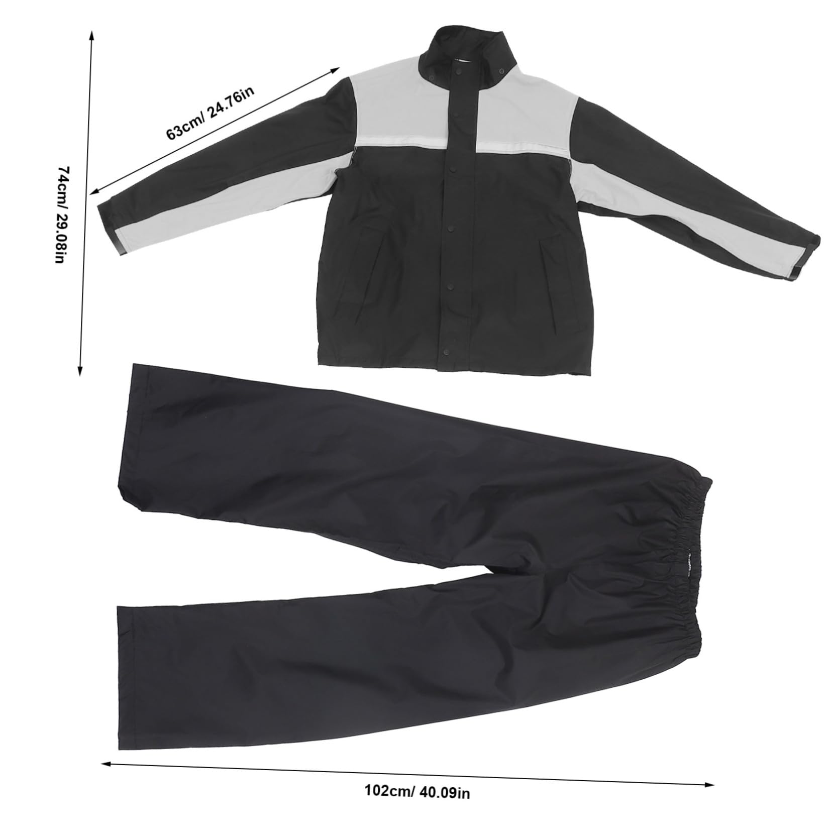 Combinaison Moto Pluie Imperméable pour Homme Veste et Pantalon en PU Adhésif, Protection Simple à Enlever, pour Conduite et Activités Extérieures