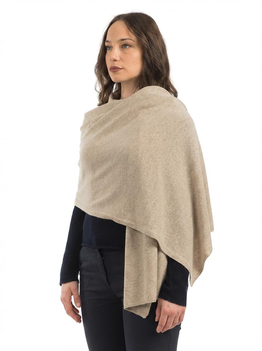 Dalle Piane Cashmere Damen Stola Kaschmir-Mix | Hochzeitsschal und Abendstola für Zeremonien und Reisen, 60x185 cm, vier Jahreszeiten, Geschenk für Sie, Made in Italy