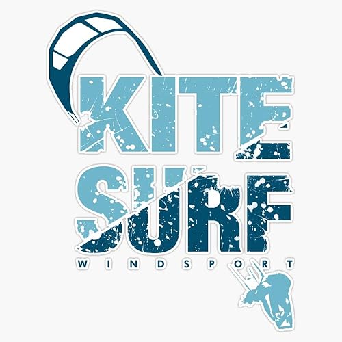 Kitesurf - Adhesivo de vinilo impermeable para laptop, pared, ventana, 5 pulgadas