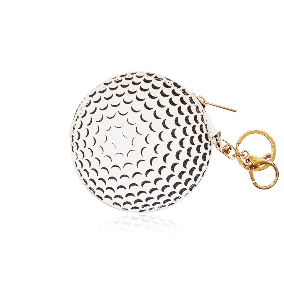 Mini Momo Sports Key Chain Coin Purse Bag Charm - Ball Game Keyring Zip Pouch Cute Tennis Basketball Baseball Golf Football (Coin Purse - Golf)