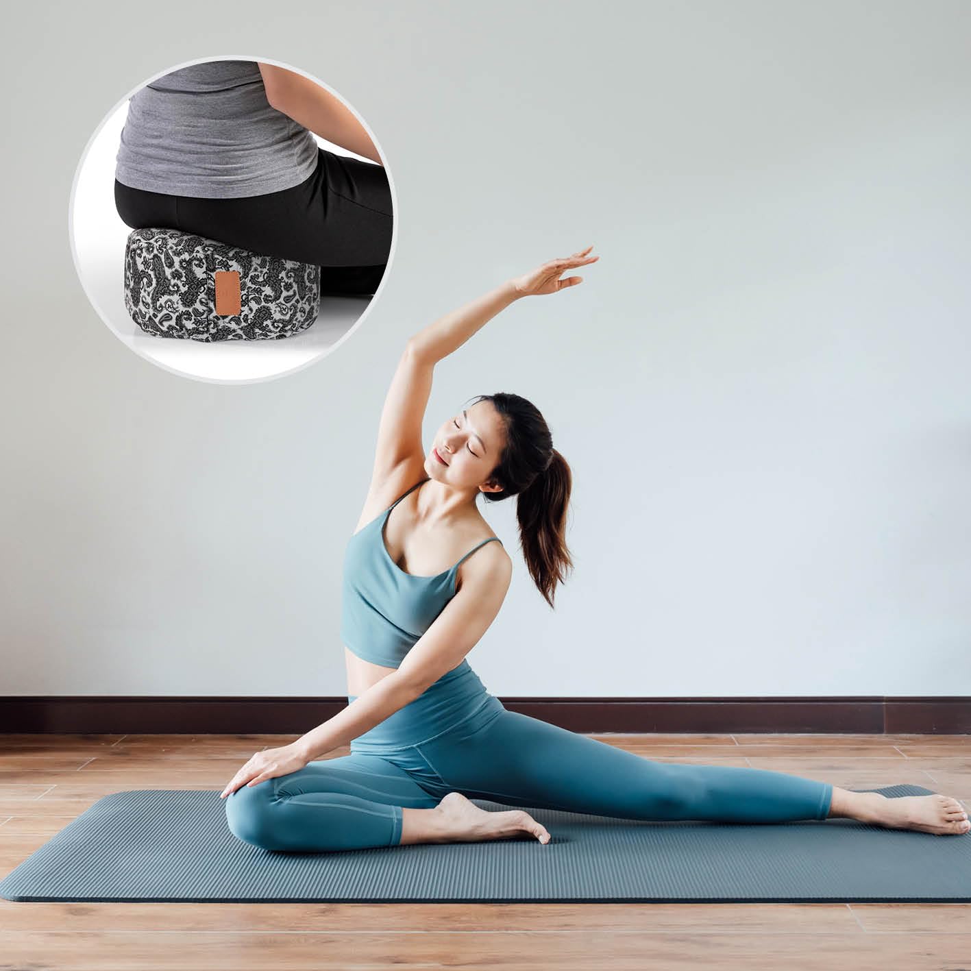 #DoYourYoga Poduszka do jogi "Vishnu" - idealna do jogi, pilaterów i długotrwałych medytacji - poszewka na kołdrę i możliwość prania - Wymiary: wys. 15 cm, D ok. 30 cm - dostępna w różnych wzorach