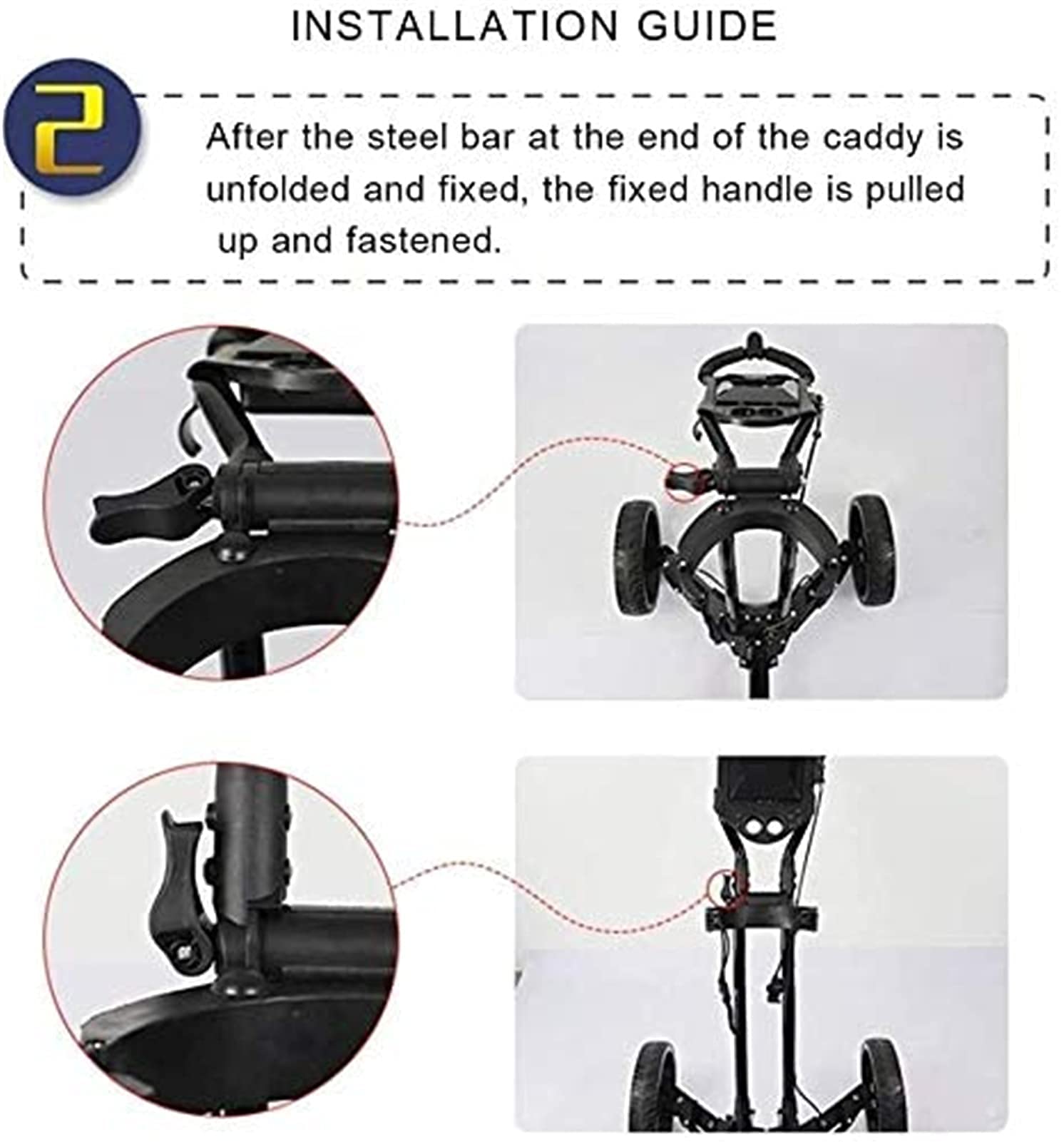 Carrito de Golf Carritos de Golf Carrito de Golf de 4 Ruedas Plegable | Golf fácil de Abrir y Cerrar con Porta Paraguas Carros de Golf