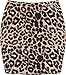 WearAll - Damen Bedruckt Dehnbar Jersey Figurbetontes Kurz Mini-Rock - Braun Leopard - 40-42