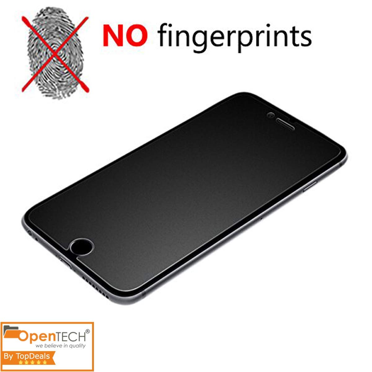 OpenTech® Matte Tempered Glass Screen Protector Compatible for iPhone 7 Plus / 8 Plus with Installation kit (Full Matte Glass only for Main Display Screen Area)