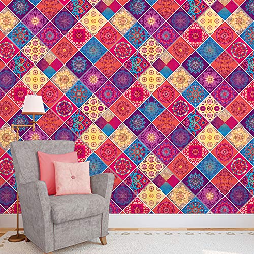Image of Decor Production Self Adhesive Wallpaper Wall Sticker for Home Decor, Living Room, Bedroom, Hall, Kids Room, Play Room (PVC Vinyl, Water Proof 40 sq.ft) 16x90 Inches Each Strip
