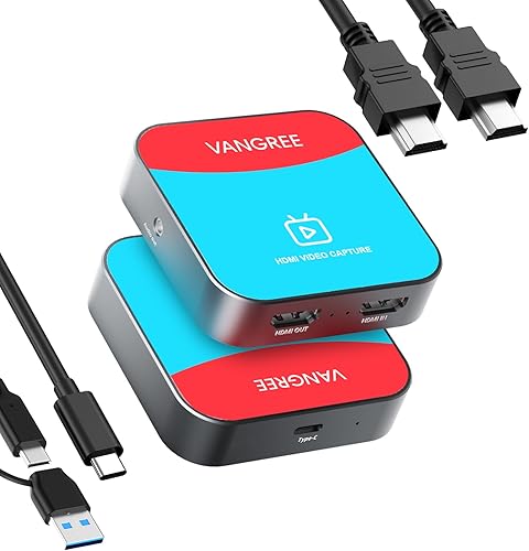 Miniatura 1 de Tarjeta de captura para Nintendo Switch, tarjeta de captura de video y audio 4K, USB C 3.0 1080P 60FPS grabadora HDMI para juegos, transmisión en