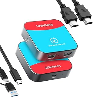 Capture Card for Nintendo Switch, 4K Audio Video Capture Card, USB C 3.0 1080P 60FPS HDMI Recorder for Gaming/Live Streaming/Video Conference, Works for Nintendo Switch 2/PS5/Xbox/OBS/Camera/PC