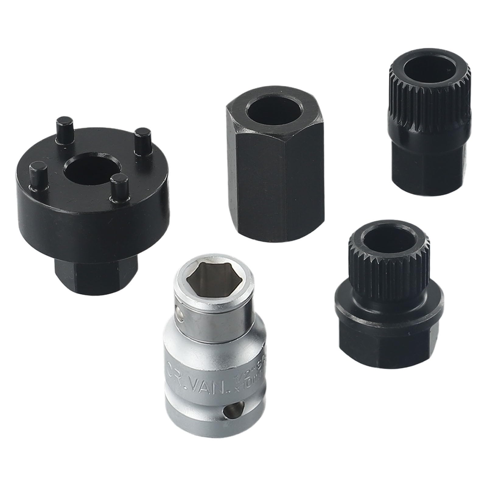 ZYWUOY Strumento di rimozione puleggia alternatore, set di chiavi per cinghia motore, kit professionale da 13 pezzi per prese M8 M10 T40 T50, custodia in metallo per riparazione auto manutenzione